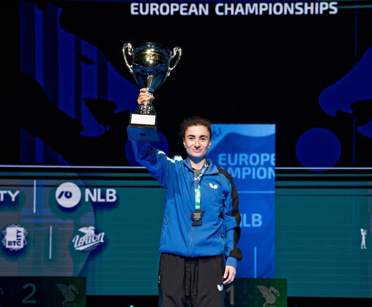 Элизабет Абраамян на чемпионате Европы по настольному теннису 2026 года в Любляне