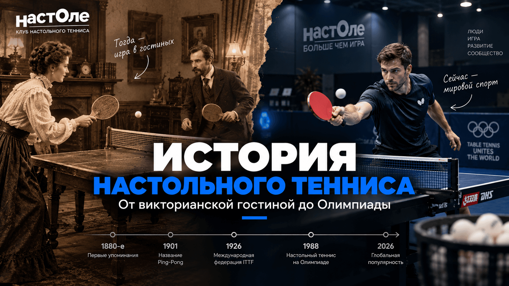 История настольного тенниса от викторианской Англии до Олимпийских игр
